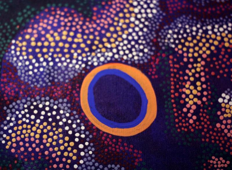 circle and patterns of dots